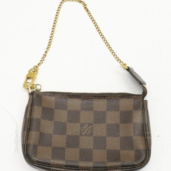 Louis Vuitton Damier Ebene Mini Pochette Accessories Bag - Picture 1 of 16